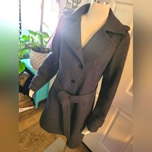 Grey Wool Blend Banana Republic Peacoat